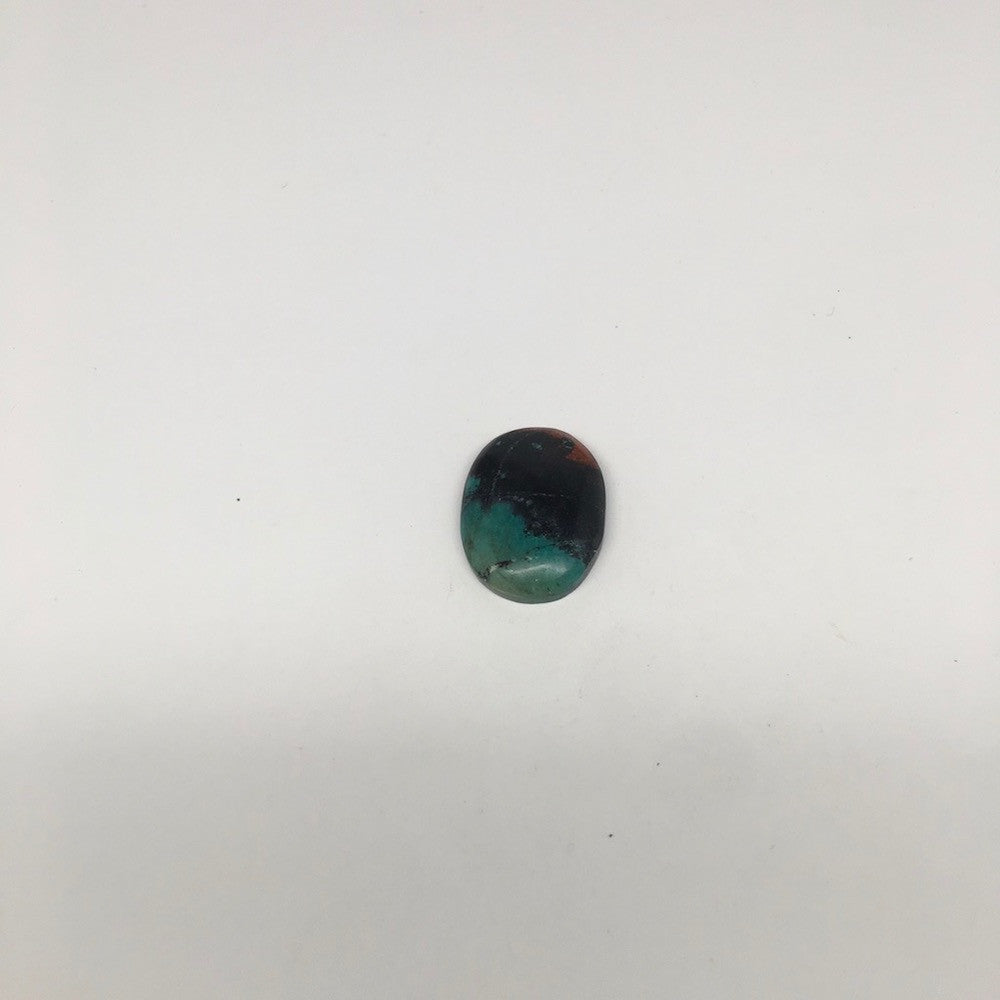 12.6g, 1.3"x 1" Sonora Sunset Chrysocolla Cuprite Cabochon from Mexico,SC263 - watangem.com