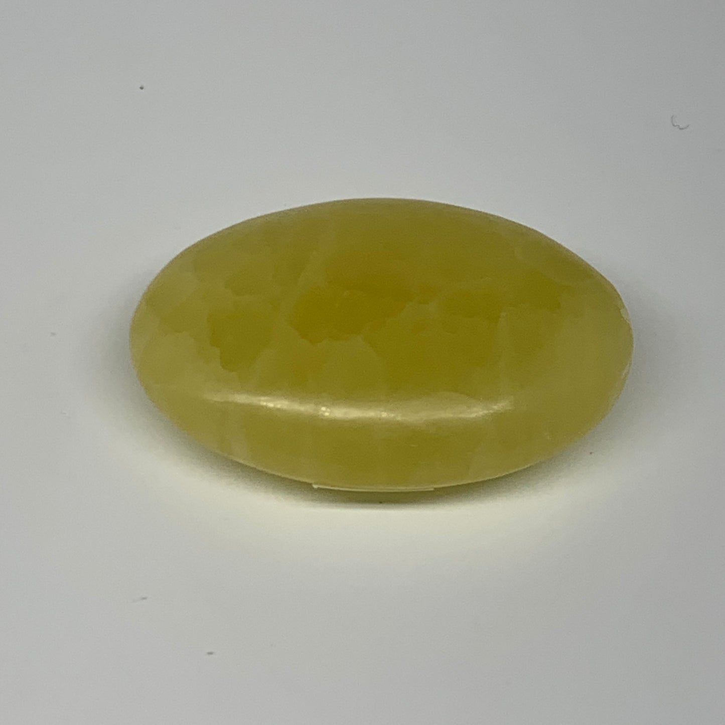 126.2g, 2.7"x1.9"x0.9", Lemon Calcite Palm-Stone Crystal Polished @Pakistan,B264