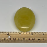 126.2g, 2.7"x1.9"x0.9", Lemon Calcite Palm-Stone Crystal Polished @Pakistan,B264
