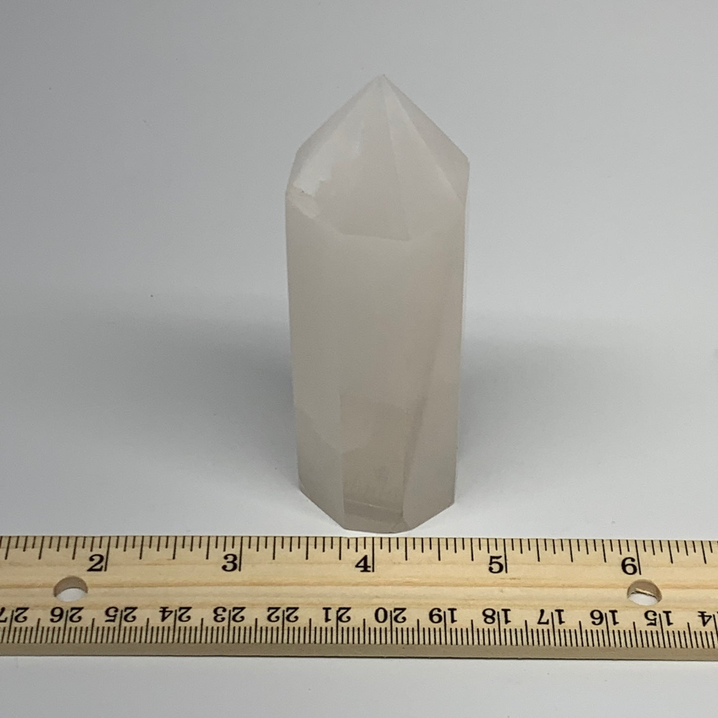 188.2g, 3.9"x1.2"  Pink Calcite Point Tower Obelisk Crystal, B23273