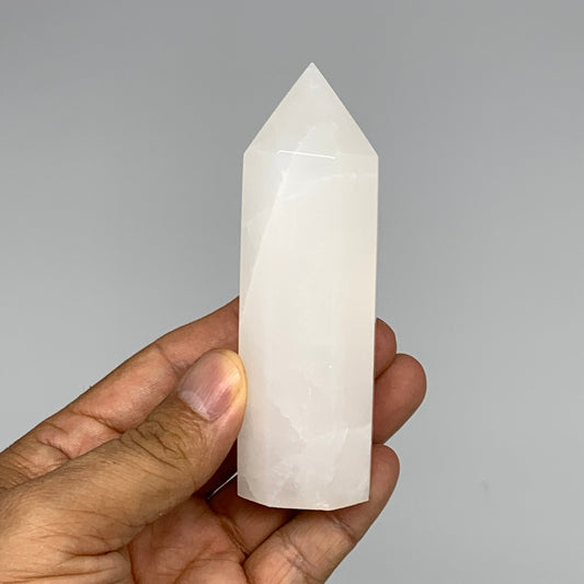 170.8g, 3.8"x1.2"  Pink Calcite Point Tower Obelisk Crystal, B23274