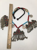 210 Grams Afghan Kuchi Jingle Coins Chain Boho ATS Pendants Necklace,KC180