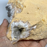 5.18 lbs, 7.25"x5.3"x4", Natural Calcite Geode Mineral Specimens @Morocco, B1117