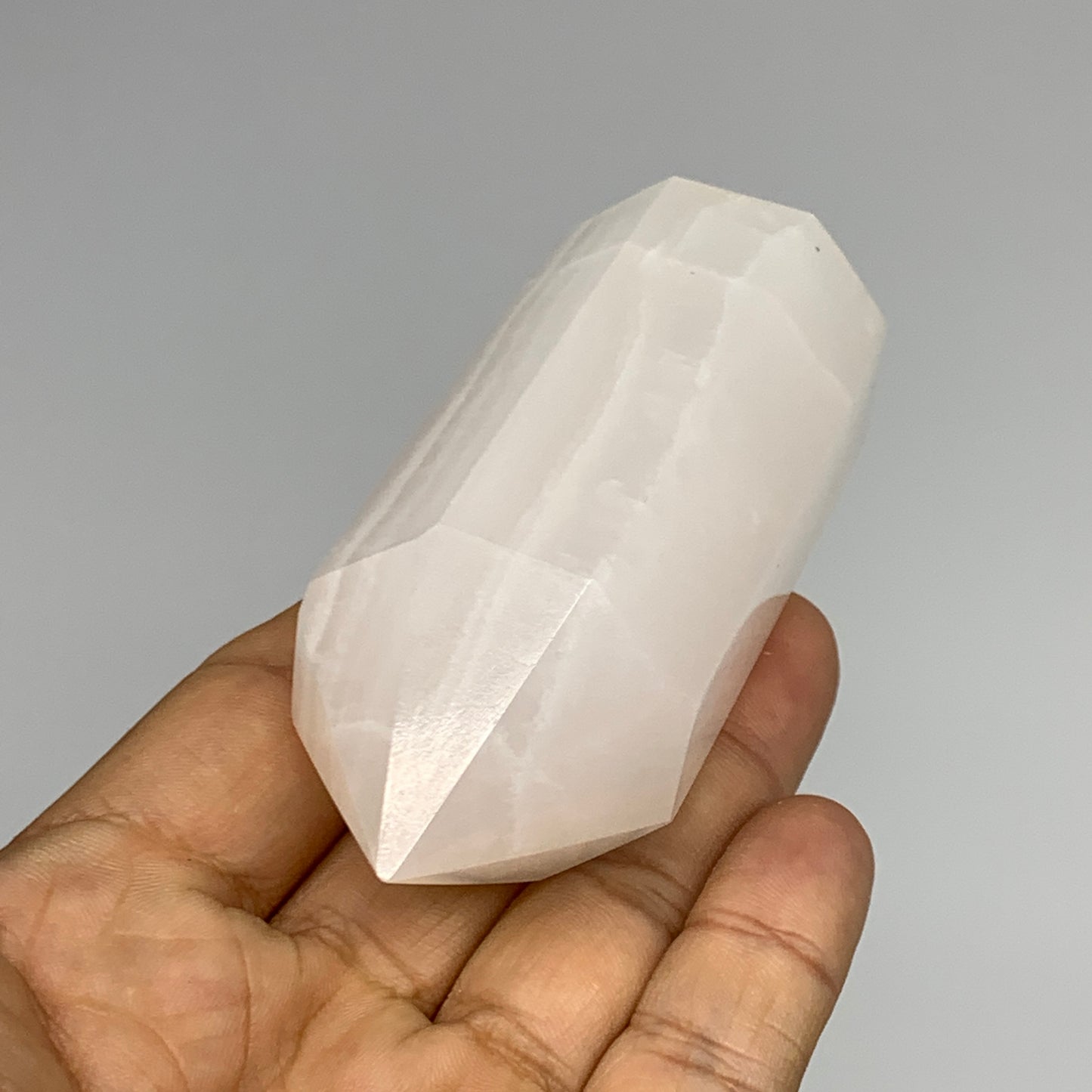 198.5g, 3.5"x1.4"  Pink Calcite Point Tower Obelisk Crystal, B23275