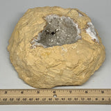 3.22 lbs, 7"x6.25"x2.2", Natural Calcite Geode Mineral Specimens @Morocco, B1117