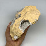 3.82 lbs, 8"x6"x2.5", Natural Calcite Geode Mineral Specimens @Morocco, B11176