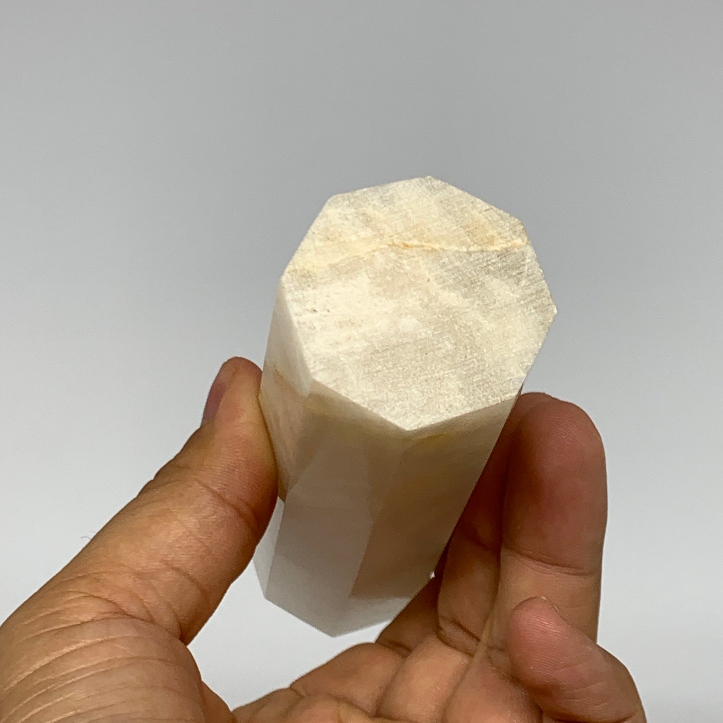 318.6g, 4.9"x1.4"  Pink Calcite Point Tower Obelisk Crystal, B23277