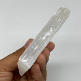 88g, 4.1"x1.4"x0.6", Natural Rough Solid Selenite Crystal Blade Wand Stick, F332
