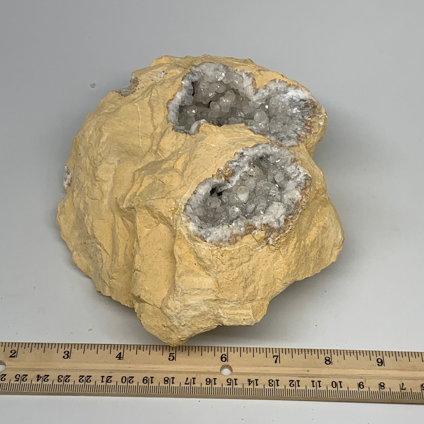 3.82 lbs, 8"x6"x2.5", Natural Calcite Geode Mineral Specimens @Morocco, B11176