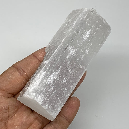 152.6g, 4"x1.6"x1", Natural Rough Solid Selenite Crystal Blade Wand Stick, F3328