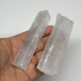 112.9g, 4"x0.8-1.3"x0.5"-0.8", Natural Rough Solid Selenite Crystal Blade Wand S