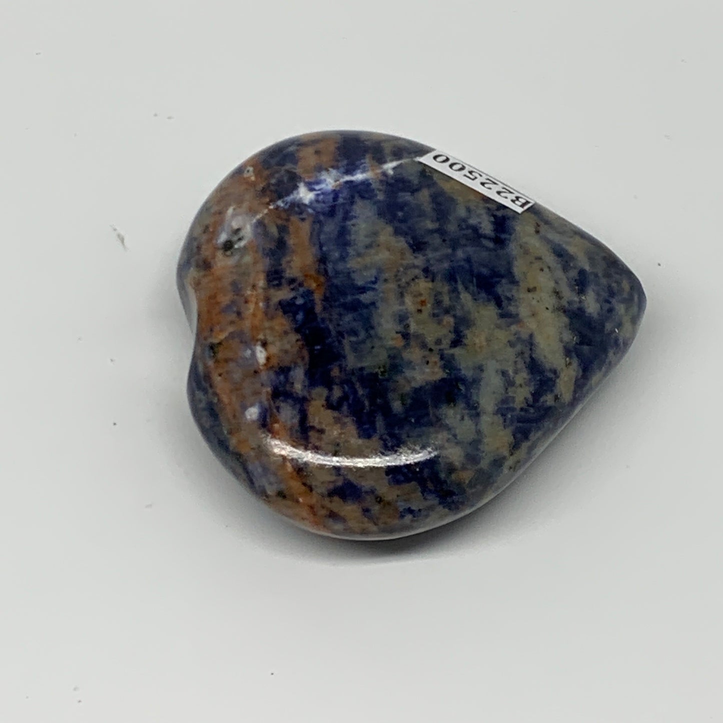 93.1g,2.2"x2.4"x0.8", Natural Sodalite Heart Crystal Gemstone @India, B22500