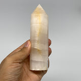 274.2g, 5"x1.3"  Pink Calcite Point Tower Obelisk Crystal, B23279