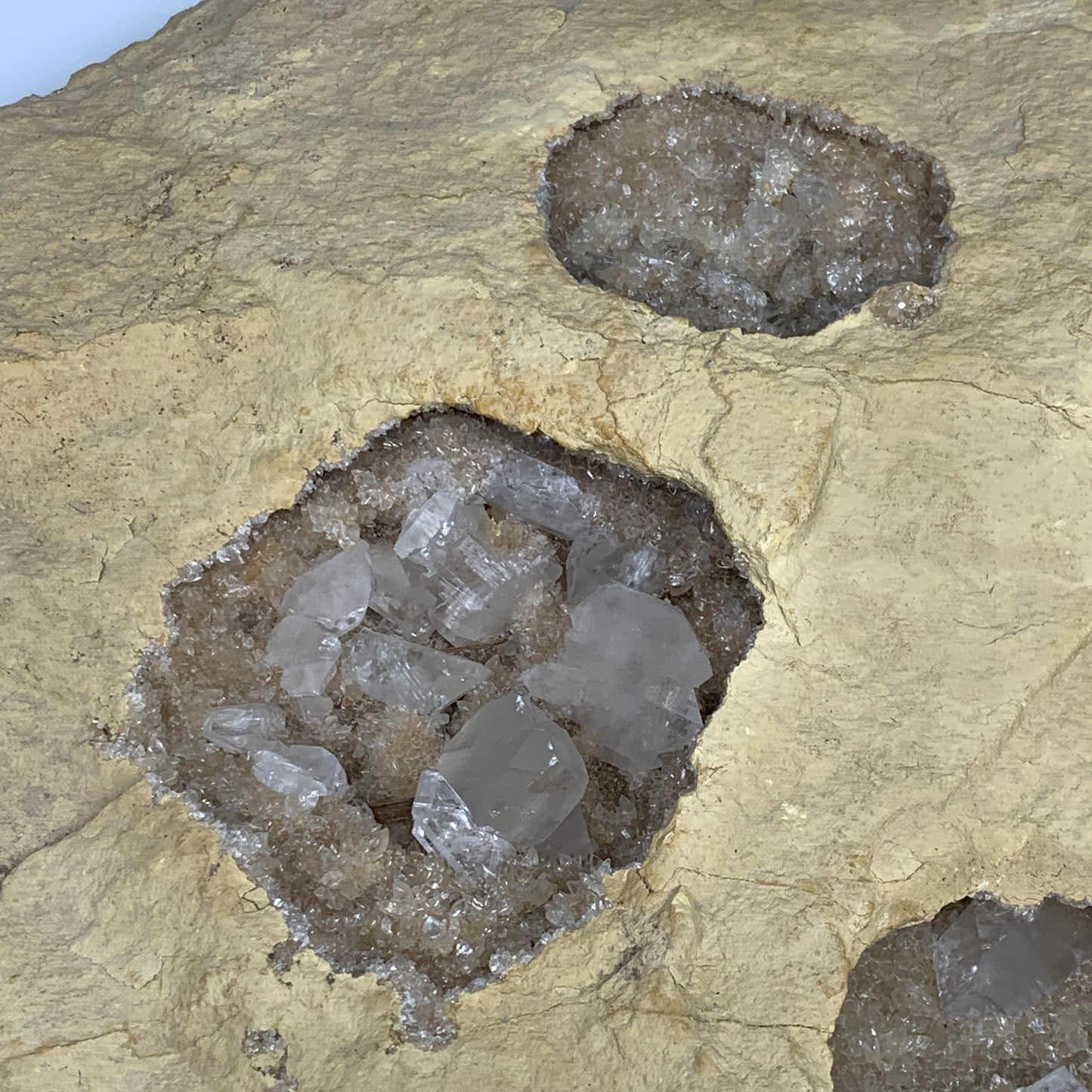 28.3 lbs, 18"x16"x2.5", Huge Calcite Geode Mineral Specimens @Morocco, B11173