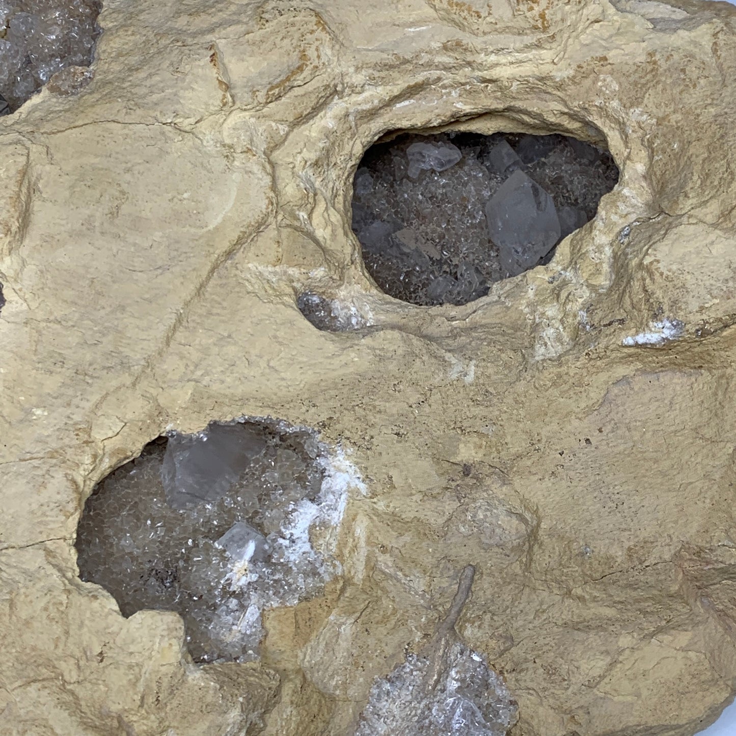 28.3 lbs, 18"x16"x2.5", Huge Calcite Geode Mineral Specimens @Morocco, B11173