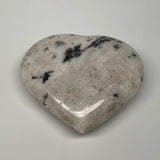 68.2g, 2"x2.2"x0.7" Natural Black K2 Heart Polished Healing Crystal, B10365
