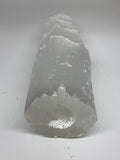 9.8 lb,13.25"x4" White Selenite (Satin Spar) Rough Lamp W/Chord @Morocco,B9505