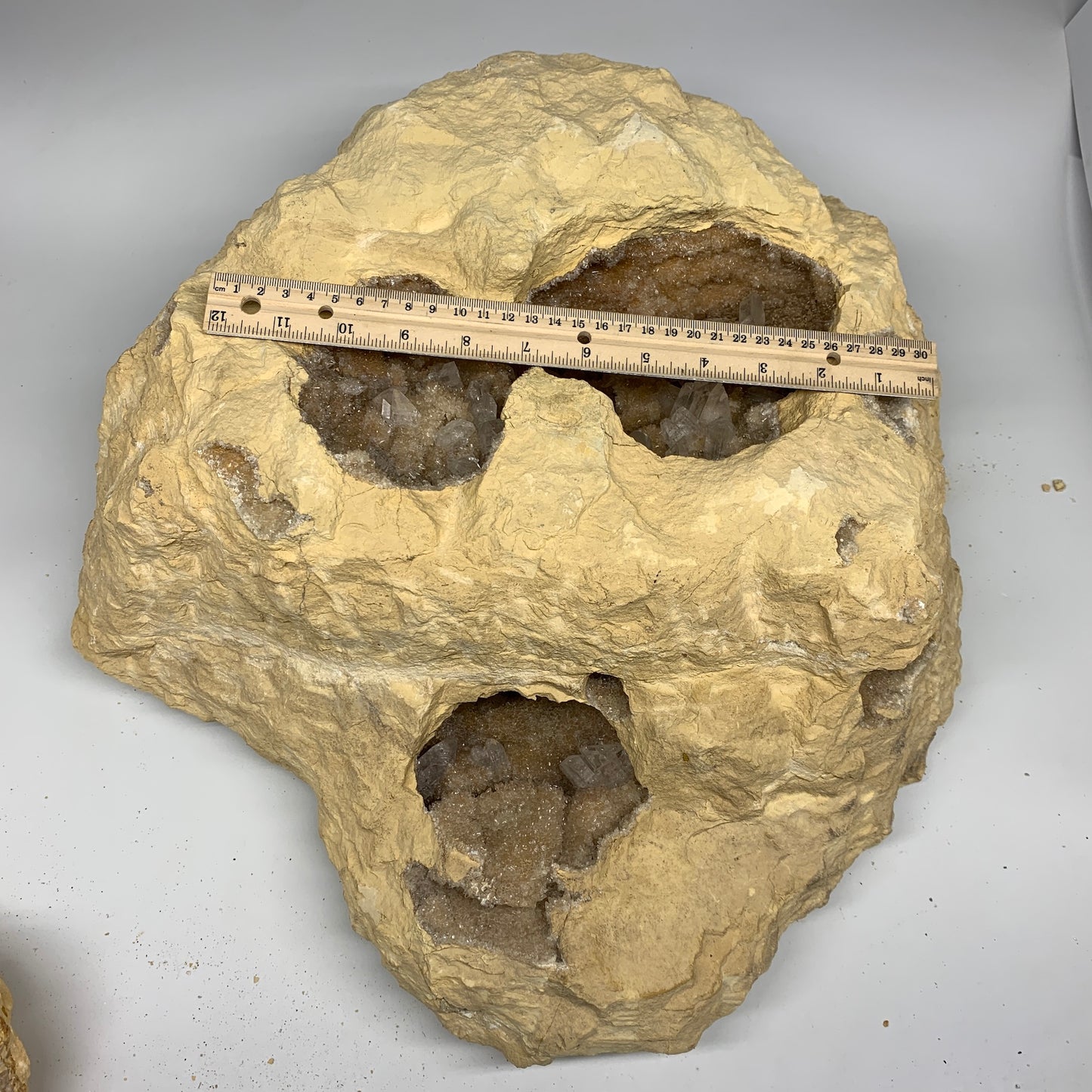 57.4 lbs, 20"x17"x6", Huge Calcite Geode Mineral Specimens @Morocco, B11172