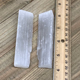 118.4g, 4",  2pcs, Natural Rough Solid Selenite Crystal Blade Wand Stick, F3287