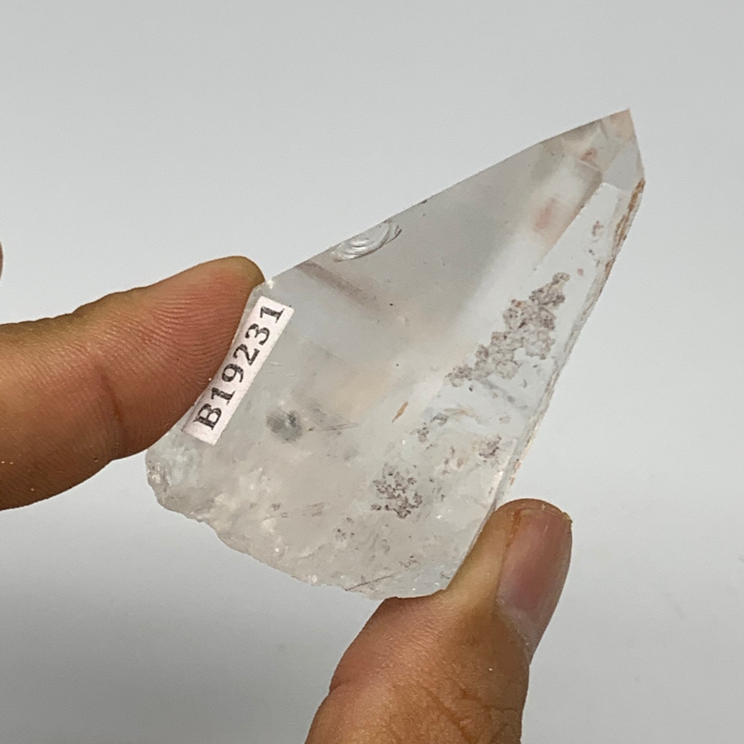 63.2g, 2.2"x1.3"x1.2", Lemurian Quartz Crystal Mineral Specimens @Brazil, B19231