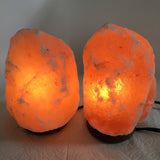 2x Himalaya Natural Handcraft Rough Raw Crystal Salt Lamp,6.75"-7.5"Tall,XL211 - watangem.com