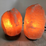 2x Himalaya Natural Handcraft Rough Raw Crystal Salt Lamp,6.75"-7.75"Tall,XL212 - watangem.com