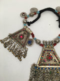 340 Grams Afghan Kuchi Jingle Coins Chain Boho ATS Pendants Necklace,KC195