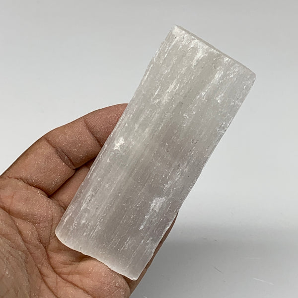 112.8g,4"x1.6"x0.7"Natural Rough Solid Selenite Crystal Blade Wand Stick,F3280