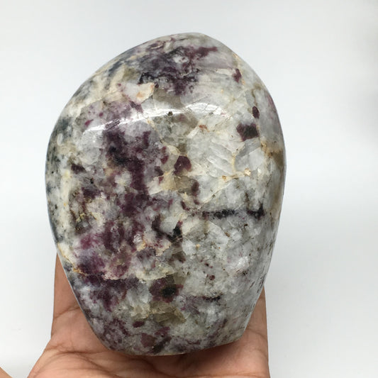 566g, 4.1"x 3.1"x1.8" Natural Rubellite Tourmaline Freeform @Madagascar, B1007