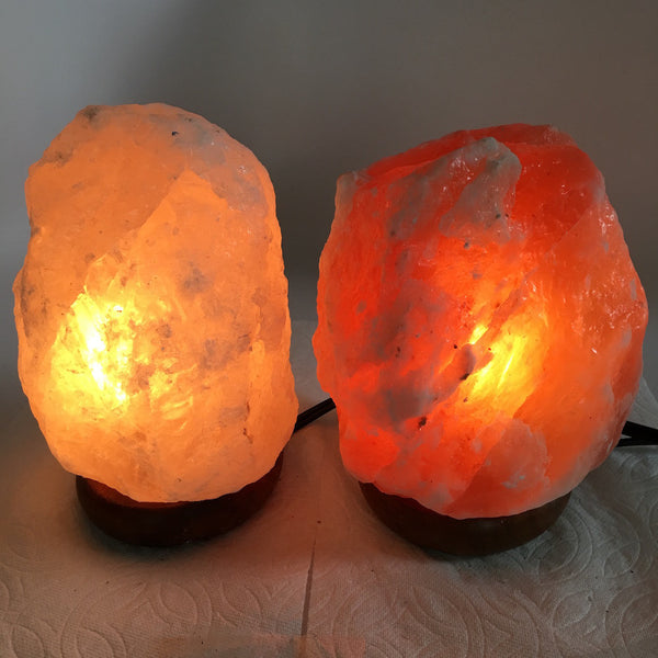 2x Himalaya Natural Handcraft Rough Raw Crystal Salt Lamp,6.5"-7.5"Tall,XL253 - watangem.com