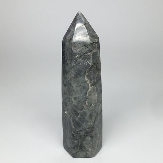 1690g,9.75"x2.7"x2.5" Natural Labradorite Tower Point Crystal @Madagascar,TP166
