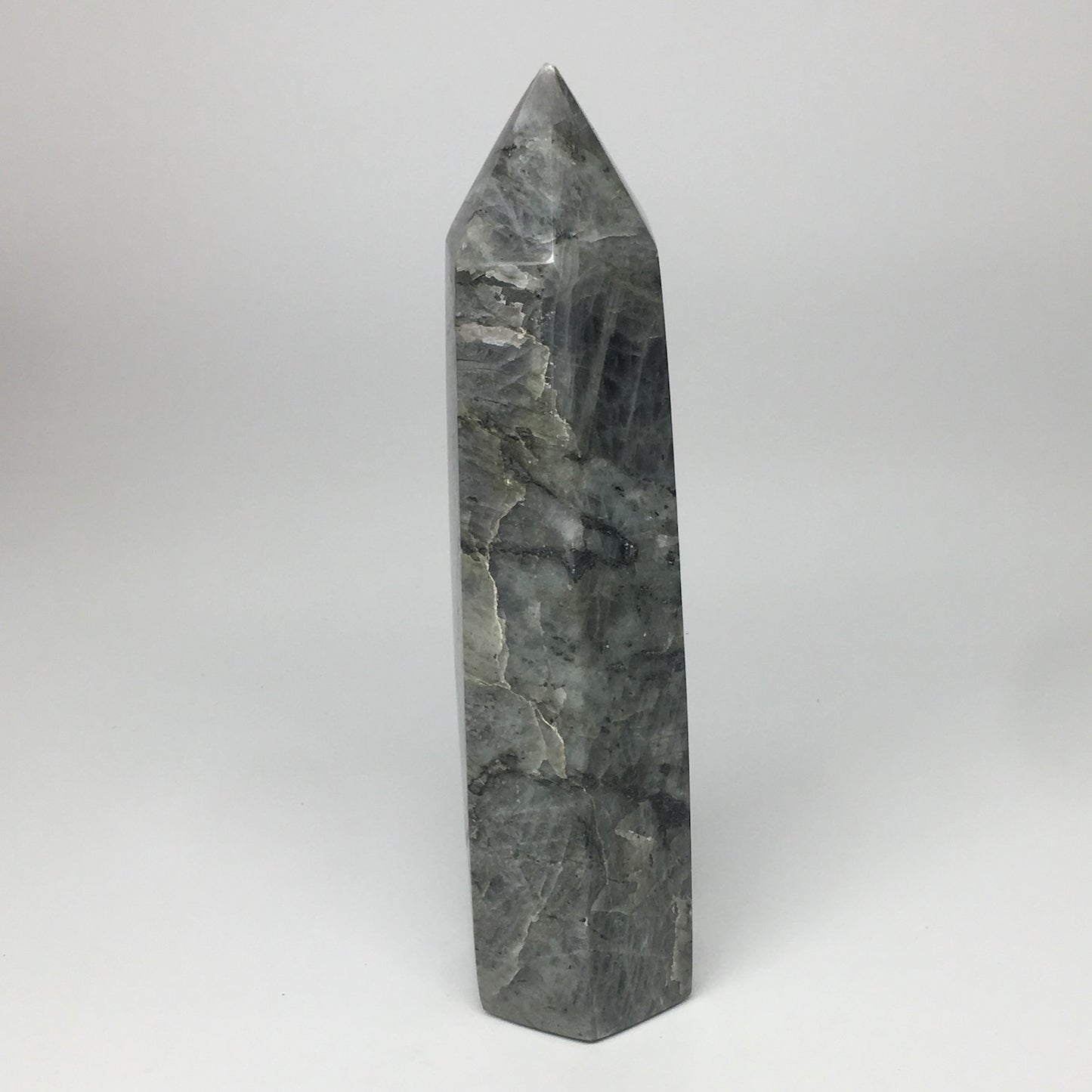 1690g,9.75"x2.7"x2.5" Natural Labradorite Tower Point Crystal @Madagascar,TP166