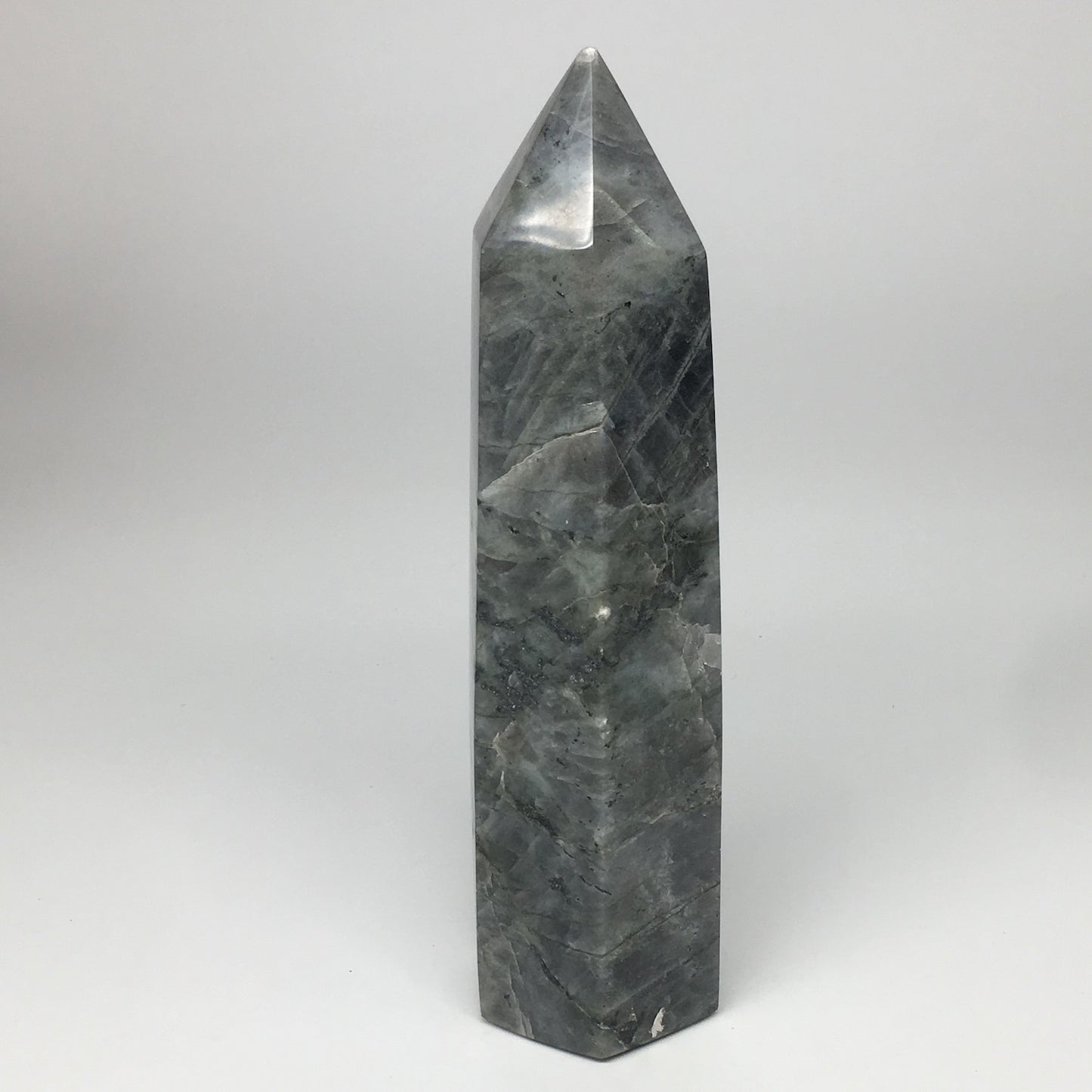 1690g,9.75"x2.7"x2.5" Natural Labradorite Tower Point Crystal @Madagascar,TP166