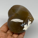 353.6g,3"x3.4"x1.7" Agate Heart Polished Healing Crystal, Orca Agate, B17671