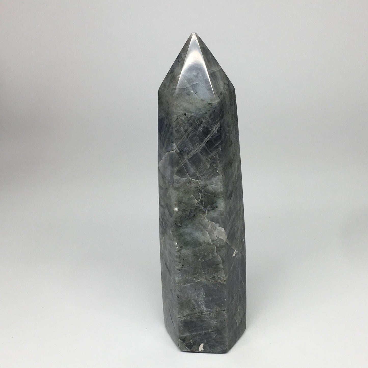 1690g,9.75"x2.7"x2.5" Natural Labradorite Tower Point Crystal @Madagascar,TP166