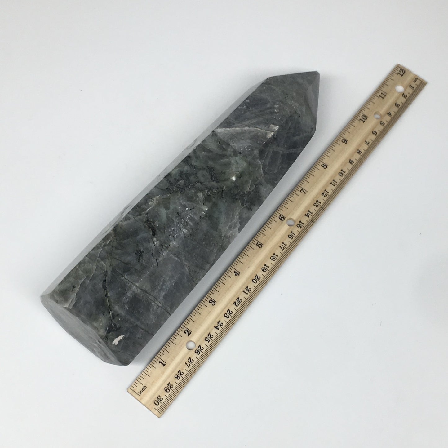 1690g,9.75"x2.7"x2.5" Natural Labradorite Tower Point Crystal @Madagascar,TP166
