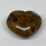 152g, 2.3"x2.5"x1.3" Ocean Jasper Heart Polished Healing Crystal, B4942