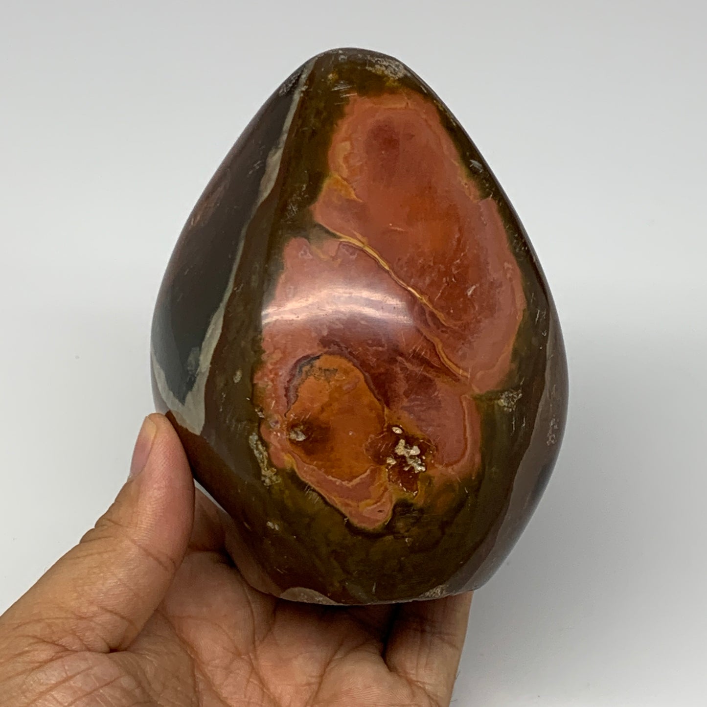 755g, 4.3"x 3.4"x2.6" Natural Polychrome Jasper Freeform @Madagascar, B18436