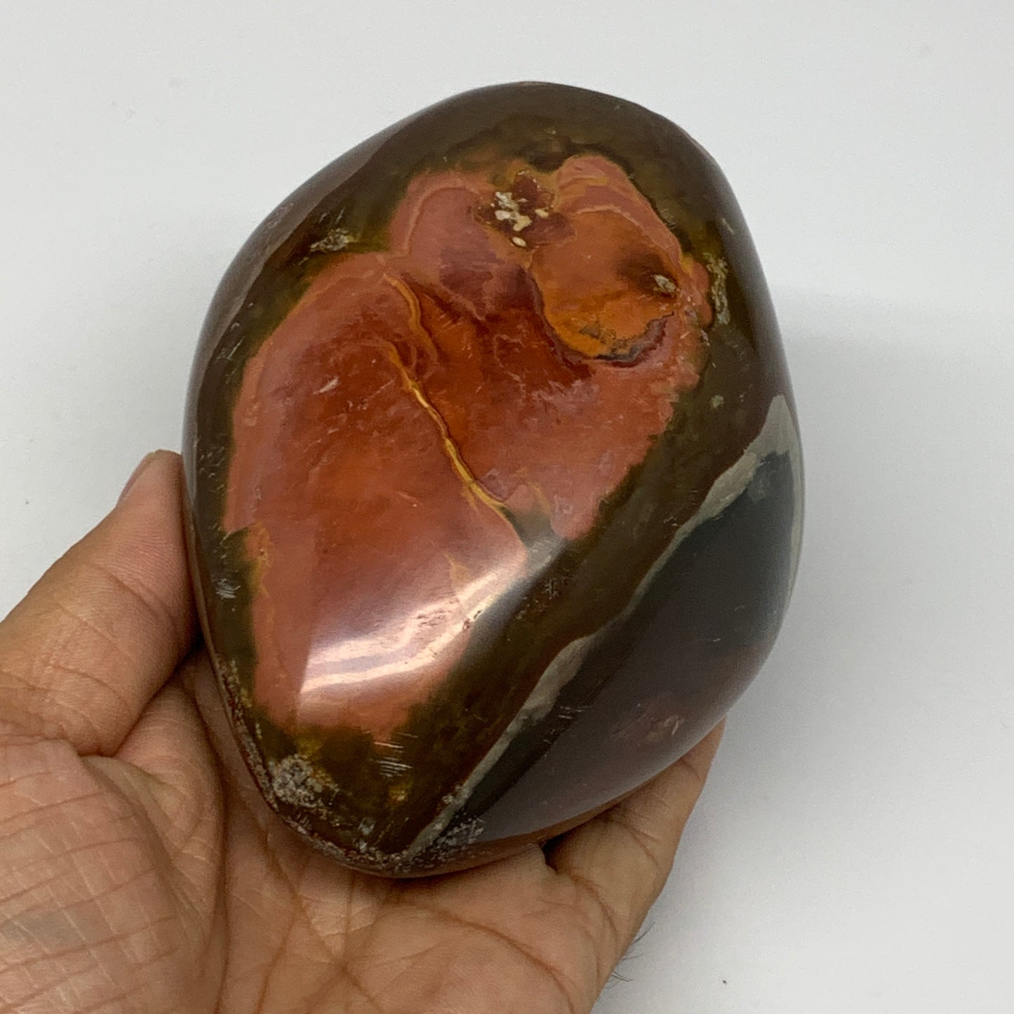 755g, 4.3"x 3.4"x2.6" Natural Polychrome Jasper Freeform @Madagascar, B18436