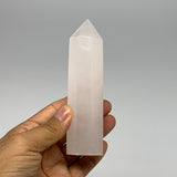 237.1g, 4.8"x1.3"  Pink Calcite Point Tower Obelisk Crystal, B23293