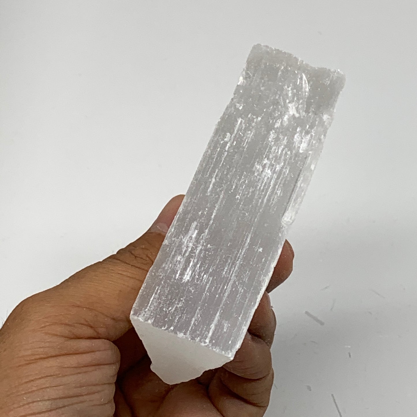 117.5g,3.9"x1.3"x1.2"Natural Rough Solid Selenite Crystal Blade Wand Stick,F3120