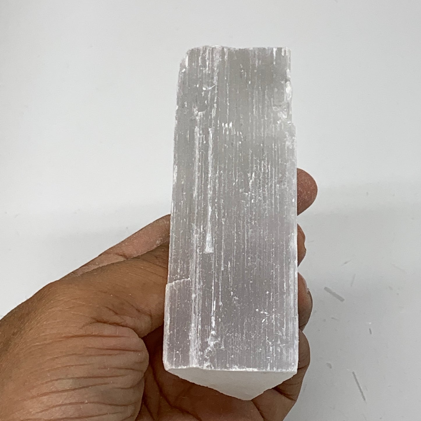 117.5g,3.9"x1.3"x1.2"Natural Rough Solid Selenite Crystal Blade Wand Stick,F3120