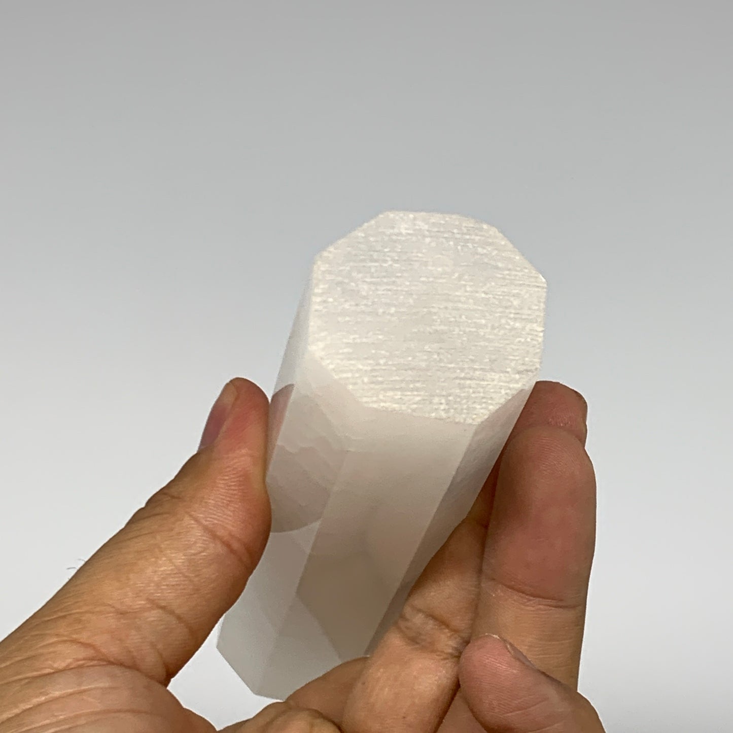 281.7g, 5.4"x1.3"  Pink Calcite Point Tower Obelisk Crystal, B23294