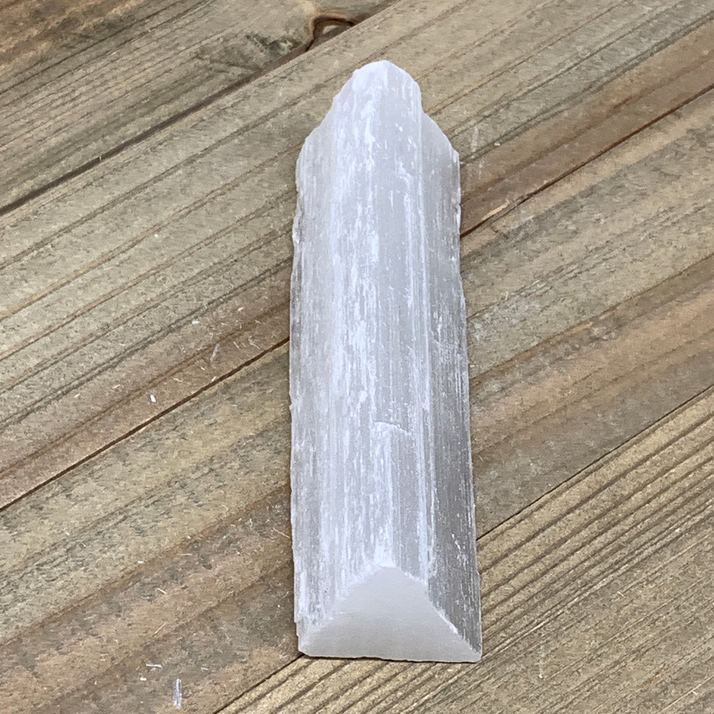 117.5g,3.9"x1.3"x1.2"Natural Rough Solid Selenite Crystal Blade Wand Stick,F3120