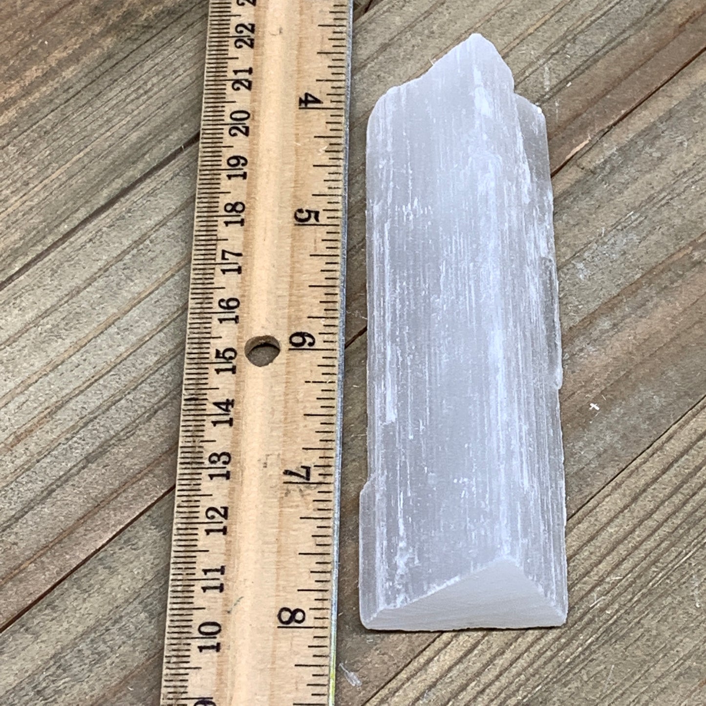 117.5g,3.9"x1.3"x1.2"Natural Rough Solid Selenite Crystal Blade Wand Stick,F3120