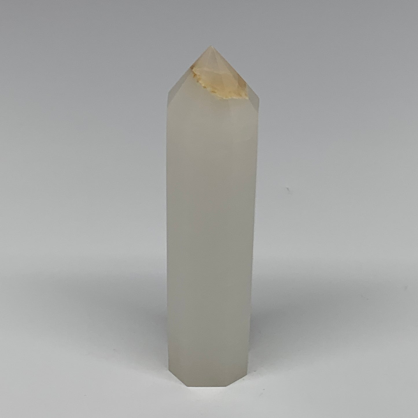 281.7g, 5.4"x1.3"  Pink Calcite Point Tower Obelisk Crystal, B23294