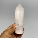 292.4g, 5"x1.3"  Pink Calcite Point Tower Obelisk Crystal, B23295