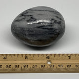 219.2g, 2.6"x1.9" Natural Gray Onyx Egg Gemstone Mineral, from Mexico, B21563