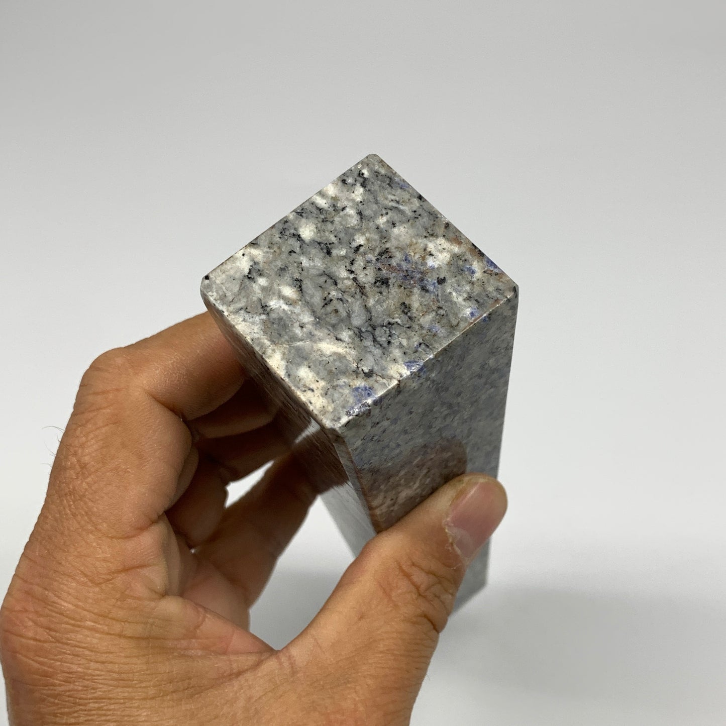 413g, 7.3"x1.4"x1.4", Sodalite Point Tower Obelisk Crystal @Pakistan, B26114