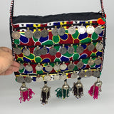 564g,10"x7.75"Turkmen Handbag Purse Crossbody Handmade Silk Coin @Afghanistan,P1